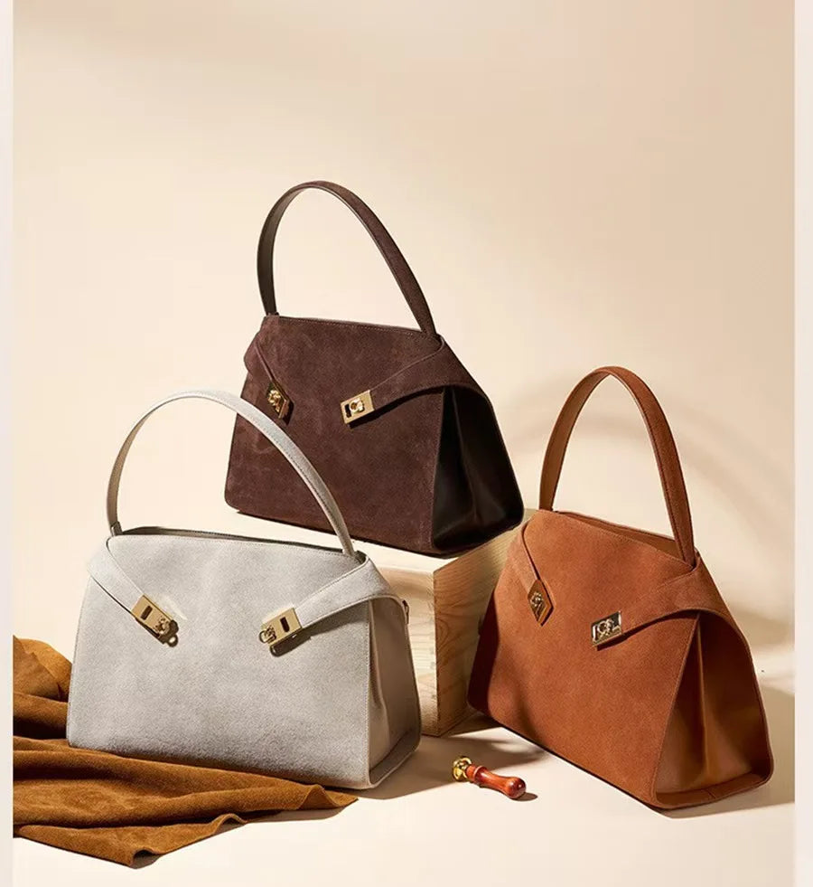 Niche Light Luxury High-end Leather Large-capacity First-layer Cowhide Women's Handbag Tote Bag Commuter Leisure Versatile