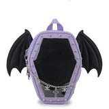 Gothic Punk Coffin Shape Ita Bag Women Clear Backpacks Dark Lolita Handbag and Shoulder Bag Girls Cosplay Designer 2 Insert