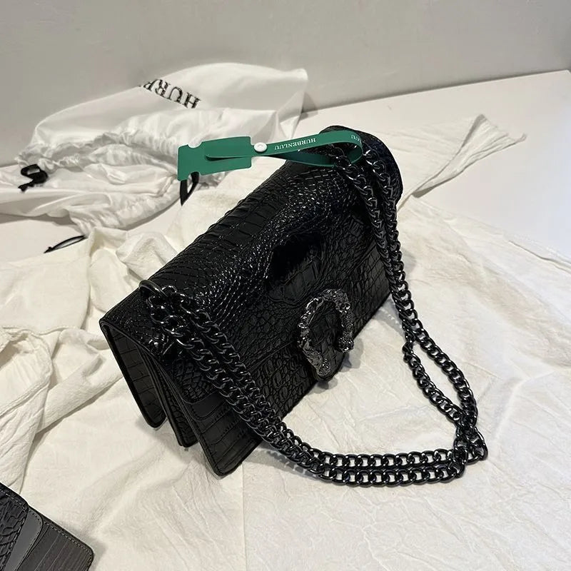 Crocodile Pattern Dionysus Underarm Bag