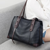 Genuine Leather Tote Bag Luxury Designer Women's Shoulder Bag Large Capacity Women Bags High Quality Soft Cowhide Female Handbag