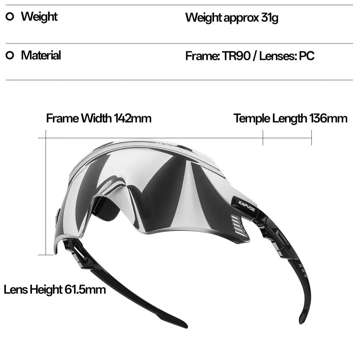 Kapvoe Sports Sunglasses for Men Women Youth Baseball Cycling Running Driving Fishing Golf Motorcycle Outdoor Glasses UV400