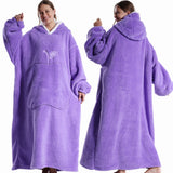 Extra Long Hooded Wearable Blanket