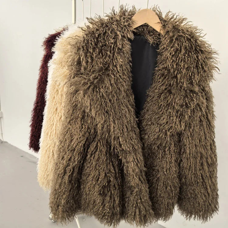 Plush Faux Fur Winter Coat