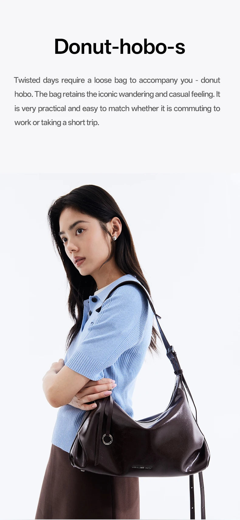 Amazing Song Donut Hobo Bag S