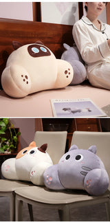 Thickened Cat Back Cushion Siamese Calico Cat Sofa Bed Chair Lumbar Support Cushion Comfortable Throw Pillow Home Decor Girl