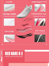 Li-Ning Women's RED HARE 8 PRO Racing Running Shoes BOOM Cushion LN DWR Water Repellent LiNing Training Sneaker ARPV016