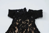 Lace Halter Backless Maxi Dress - Off-Shoulder Bodycon Party Gown
