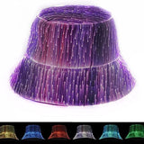 Luminous Fiber Optic Cyberpunk Bucket Hat