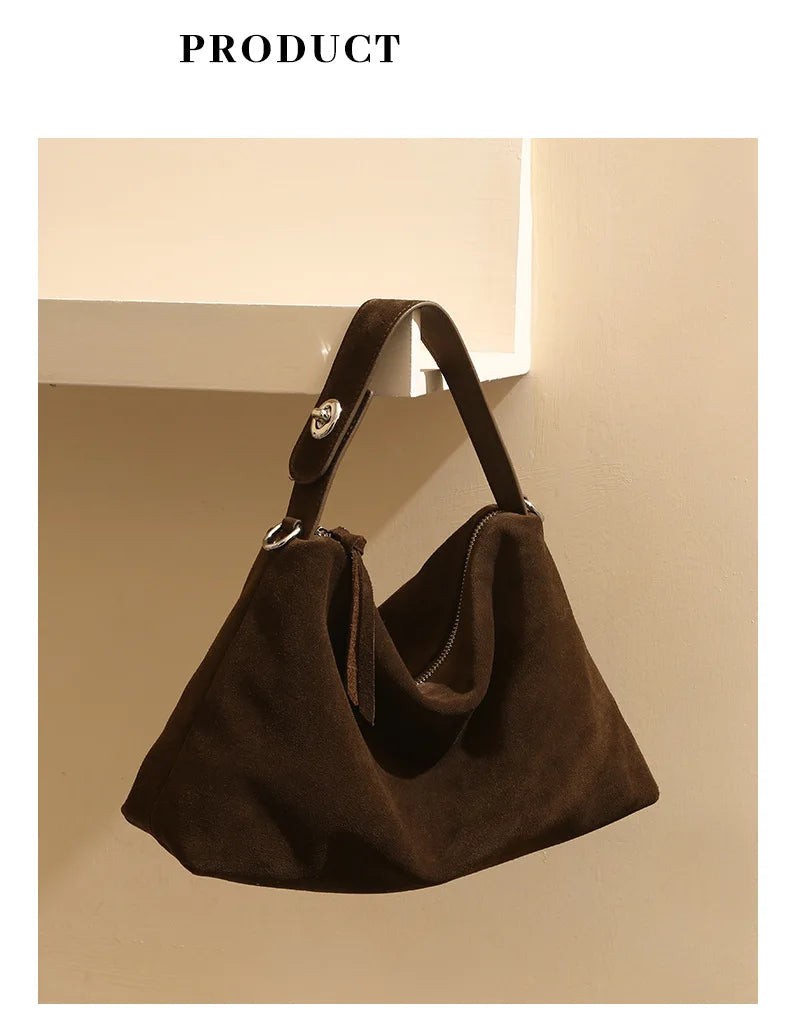 Luxury Suede Boston Tote