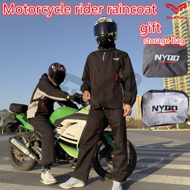 Waterproof Motorcycle Raincoat – Breathable Riding Suit