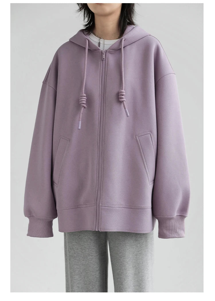Women’s Relaxed Longline Zip-Up Hoodie