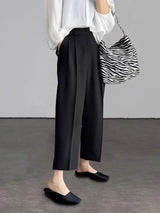 Women's High-Waist Ankle-Length Office Pants