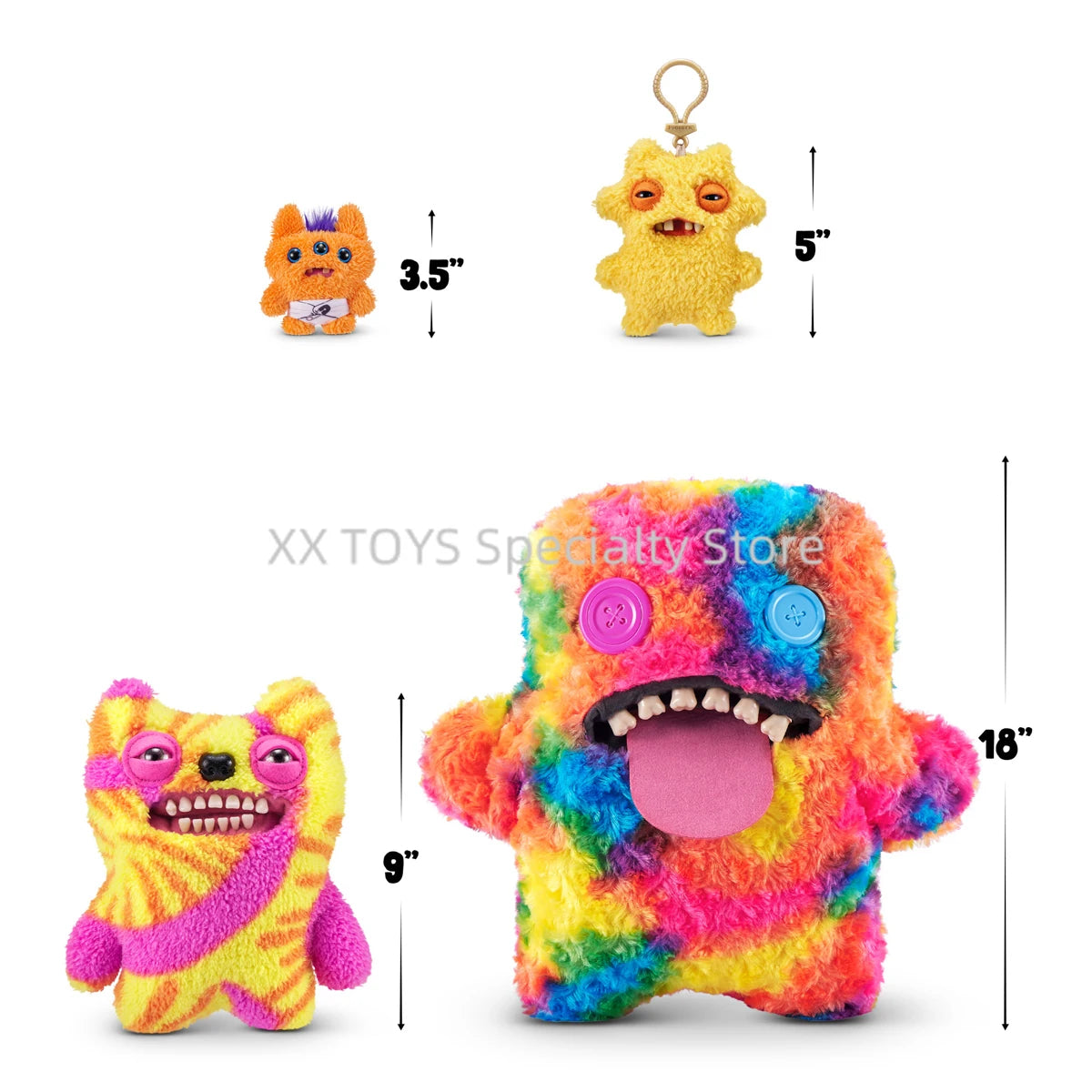 Fuggler Funny Ugly Monster Big Fugg Gaptooth 45cm Plush Weird Plushies Teddy Fugly Screech Rabid Rabbit Tooth Monster Soft Toys