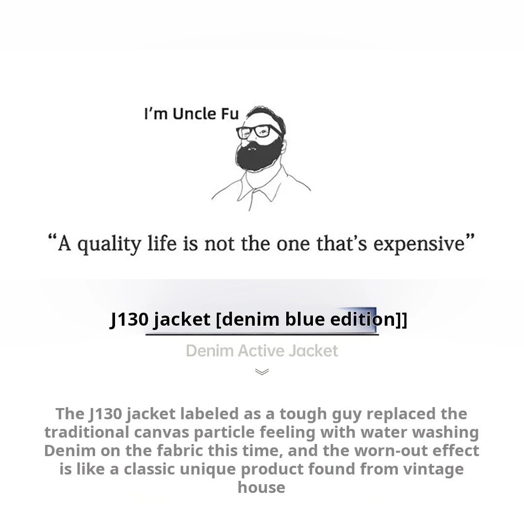 Maden J130 Heavyweight Canvas Hooded Jacket for Men