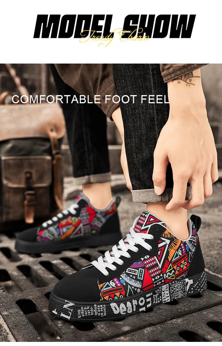 Men’s Graffiti Platform Sneakers