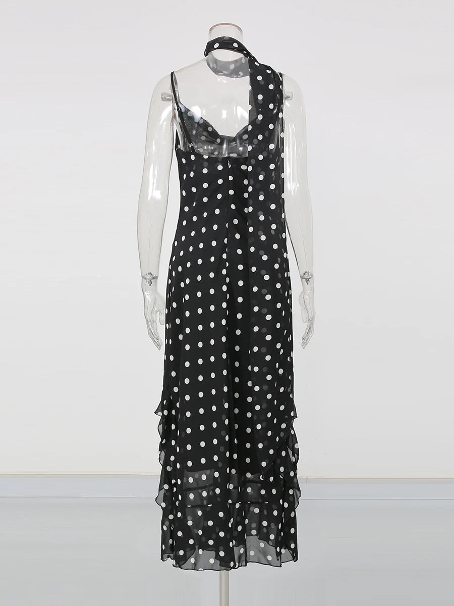 Elegant High-Waist A-Line Maxi Dress