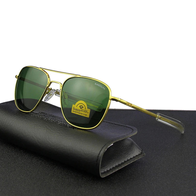 Men's Pilot Sunglasses – Mirror Lens UV400 Alloy Frame