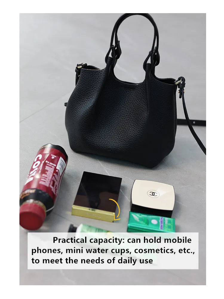 Women Real Leather Crossbody Bags Luxury Small Size Cute Handbag Soft Shoulder Bag 2024 New Arrival Designer Style