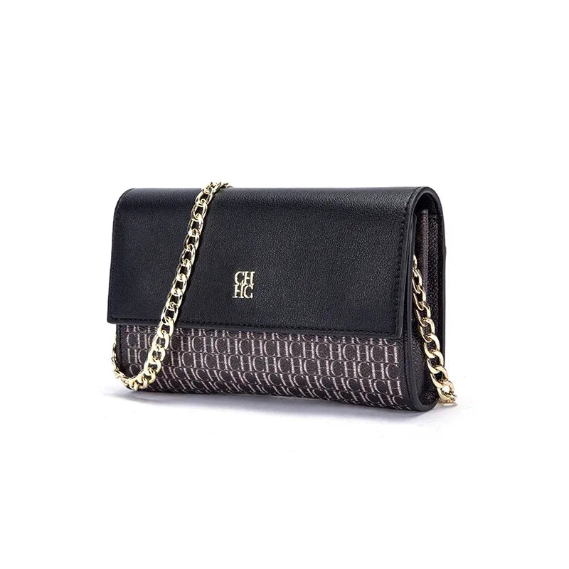 Luxury Letter Color Block Crossbody Chain Bag