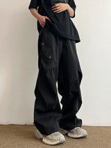 Techwear Parachute Cargo Pants - Men's Hip Hop Wide Leg Streetwear
