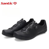 Santic Cycling Shoes Men Carbon Fiber Outsole Road Bike Shoes Women Breathable ATOP Reel Knob Lacing System WZS24043