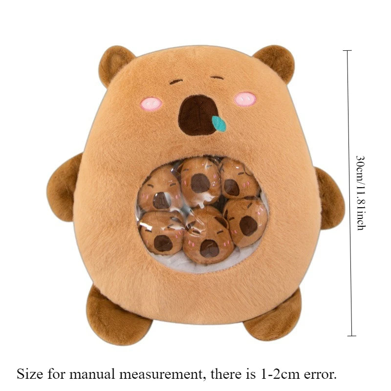 Cute Capybara Puffer Fish Snack Pillow Dolls Creative Puffer Fish Plush Doll Girls Children's Gifts Holiday Party Favours