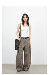 CHIC VEN New Women Jeans Loose Casual High Waist Wide Leg Denim Pants Paisley Female Trousers Spring Autumn 2026