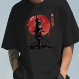 Men's Summer Cotton Samurai Graphic Tee