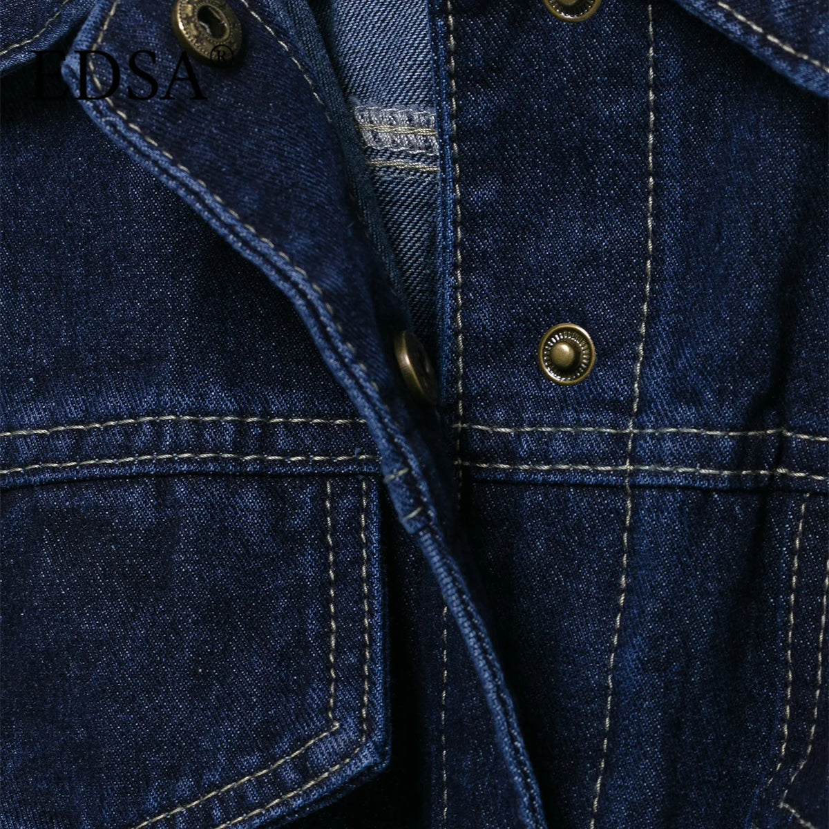 Vintage Denim Jacket with Waist Sash – High Street USA-Made Outerwear
