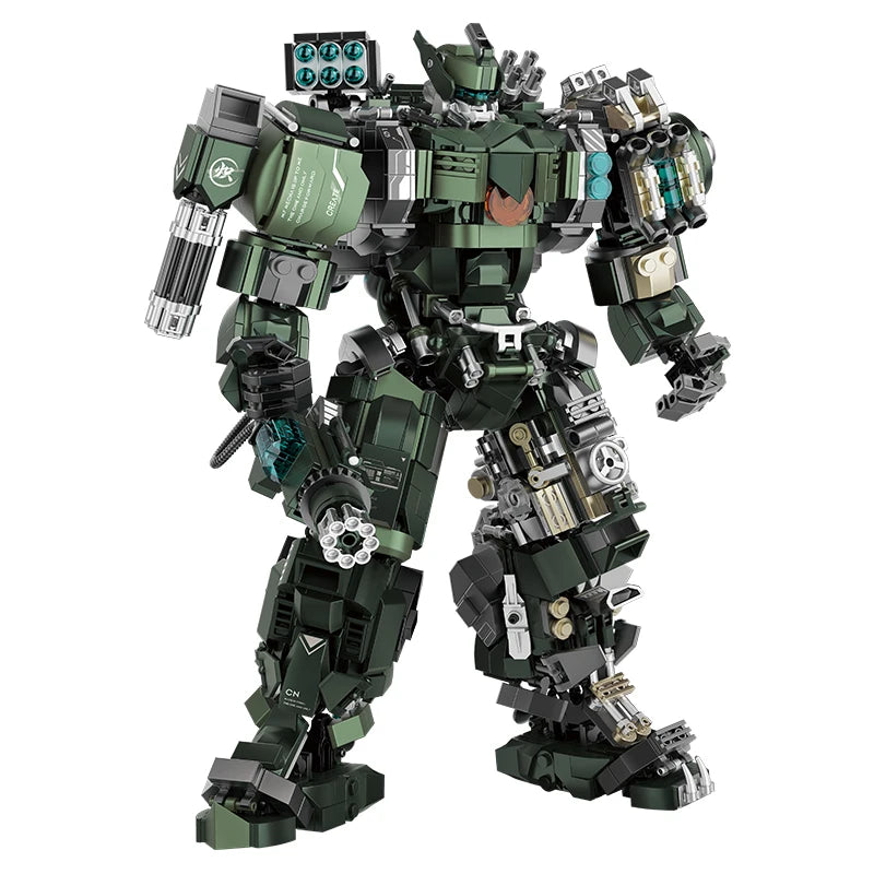 1403pcs Large Mecha Warrior Building Blocks Set Battle Robots Action Figure Model Kits Adult Teens Assembled Toys Gifts For Boys