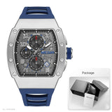 Men's Sport Chronograph: Stainless Steel Waterproof Quartz Watch