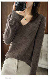 Women’s Lace V-Neck Knit Sweater