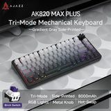 AJAZZ AK820/Pro Wireless Mechanical Keyboard Bluetooth 5.1 2.4G USB-C Wired Hot Swappable RGB Gaming Keyboard Gasket Mount with
