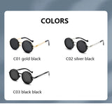 New Adjustable 1-9 Sunglasses Punk Polarized Sun Glasses Men Women Round ND Filter Lenses Retro Fishing Eyeglasses Shades