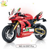 HUIQIBAO 1:8 Classic Motorbike Building Blocks High-tech Model Moto City Racer Bricks Toy for Kid Boy Children Adult MOC Car Set