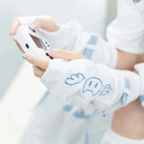 Women's White Embroidered Y2K Zip-Up Jacket