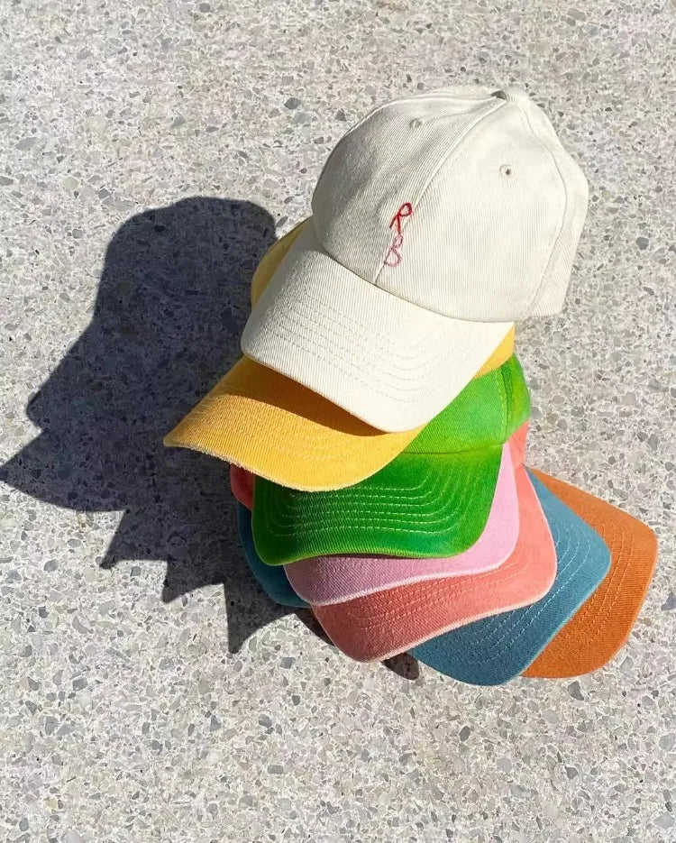 Monogram Cotton Baseball Cap – Hand-Embroidered Dad Hat