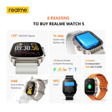 realme Watch 5 – 1.97" AMOLED GPS Smart Watch, 14-Day Battery