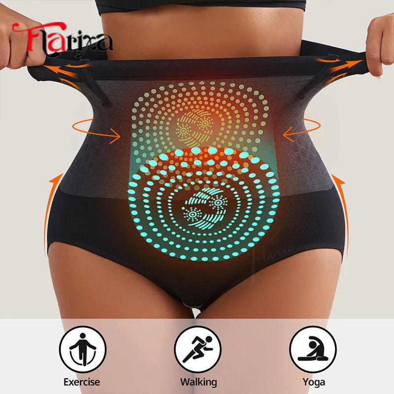 Flarixa High Waist Tummy Control Shapewear – Butt Lifting Seamless Panties