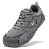 HOBIBEAR Unisex Wide Toe Sneakers Comfortable Walking Shoes Lace Up Outdoor Travel Breathable Running Sneakers