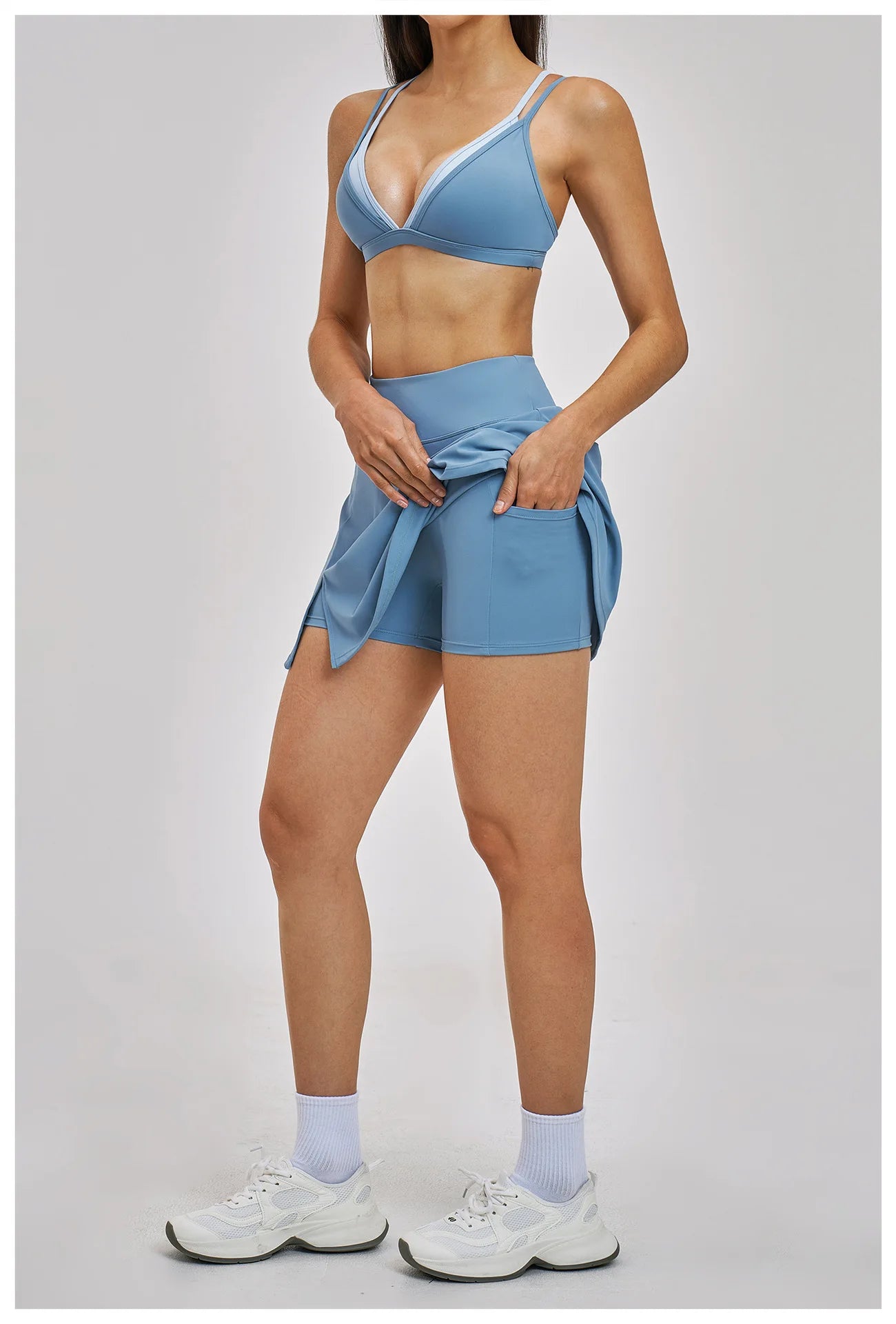 Yoga Sets 2PCS Women's Tracksuit Fitness Outfits Sportswear Workout Set Sports Bra High Waist Leggings Gym Clothing Sports Suits