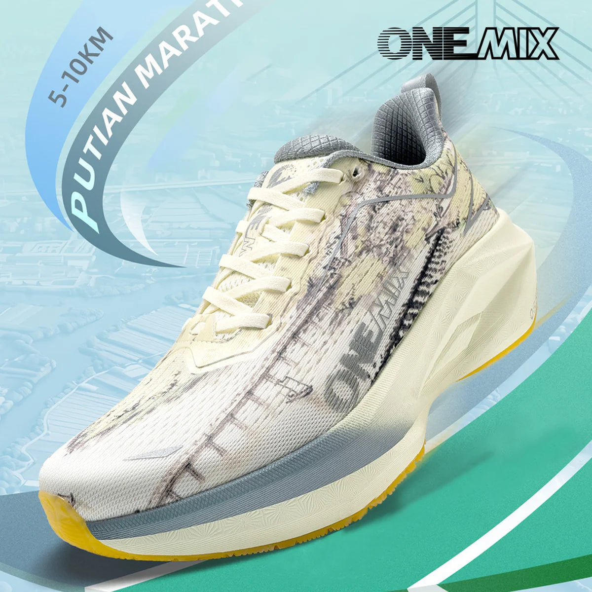 ONEMIX 2026 Men's Running Shoes Super Lightweight Outdoor Athletic Training Jogging Sneakers Anti-Slip Wear-Resistant Walking