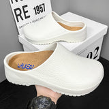 Men's and Women's Summer Breathable, Waterproof, Non-Slip Kitchen Shoes, Slip-On Beach Shoes, Toe-Toe Sandals and Slippers