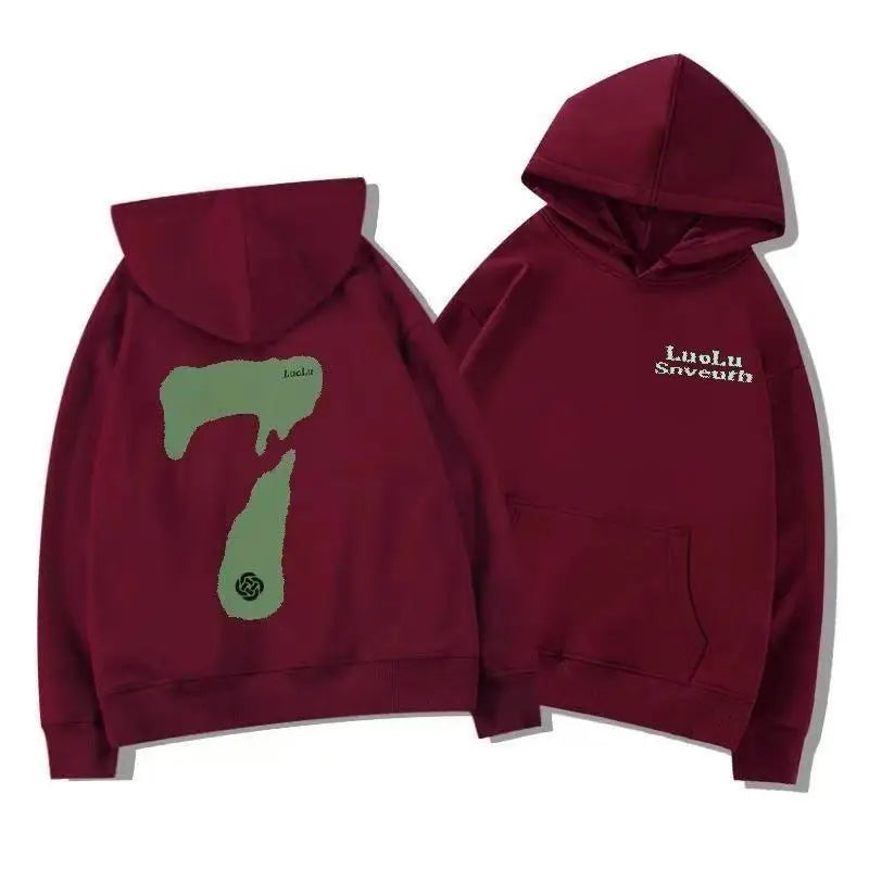 Women’s Oversized American Print Hoodie