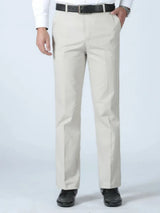 Men's Cotton Straight-Leg Casual Trousers