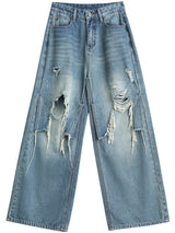 CHIC VEN Women Jeans Fashion Casual Loose High Waisted Wide Leg Denim Pants Streetwear Female Trousers Spring Autumn New 2026