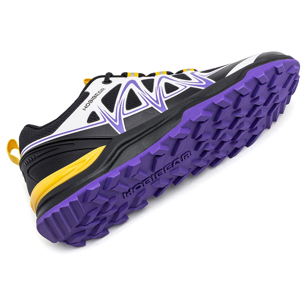 HOBIBEAR Unisex Wide Width Hiking Sneakers Outdoor Trail Running Shoes Artificial Leather Non Slip Lace-Up Walking Sneaker
