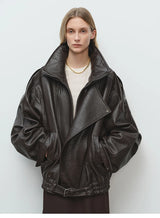 Mauroicardi Spring Oversized Black Soft Pu Leather Jacket Men Long Sleeve Belt Luxury Designer European Fashion Clothes 2025