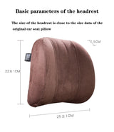 Forbell Car Headrest Pillow Suede Fabric Car Neck Pillow Car Seat Pillow Rest Headrest Memory Foam Headrest Car Accessories