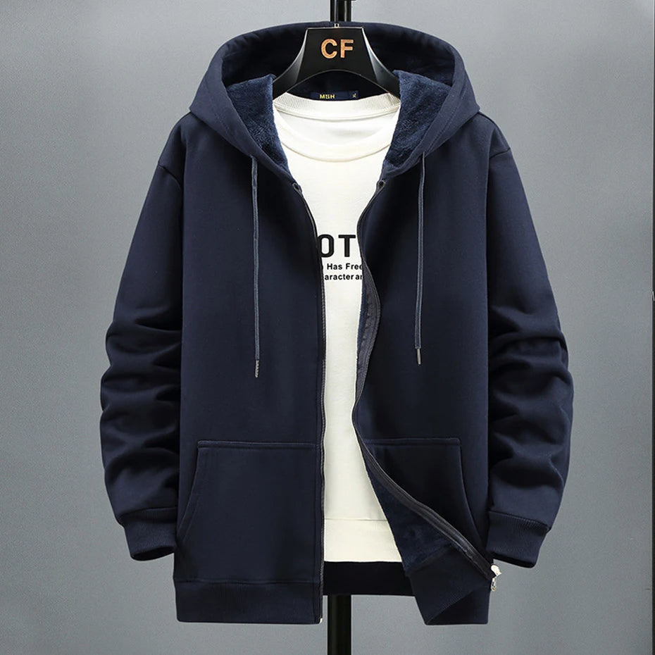 Men’s Plus Size Fleece Hoodie, Up to 12XL